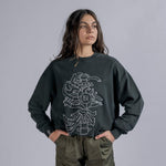 HEART AND BONES Crewneck in Vintage Black