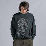 HEART AND BONES Crewneck in Vintage Black