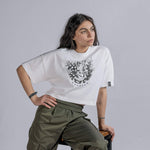 BEEF Cropped Tee in White