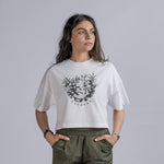 BEEF Cropped Tee in White