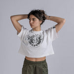 BEEF Cropped Tee in White