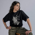 DURER'S TANTO Cropped Tee in Black