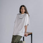 GLITCH Logo Ebroidery Tee in White