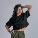 STRUGGLE Cropped Tee in Black