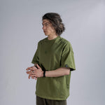 LOGO Embroidery Tee in Kaki