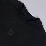 LOGO Embroidery Cropped Tee in Black