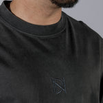 LOGO Embroidery Tee in Vintage Black