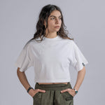 STRUGGLE Cropped Tee in White