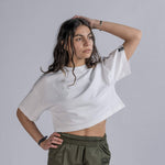 STRUGGLE Cropped Tee in White