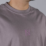 LOGO Embroidery Tee in Purple